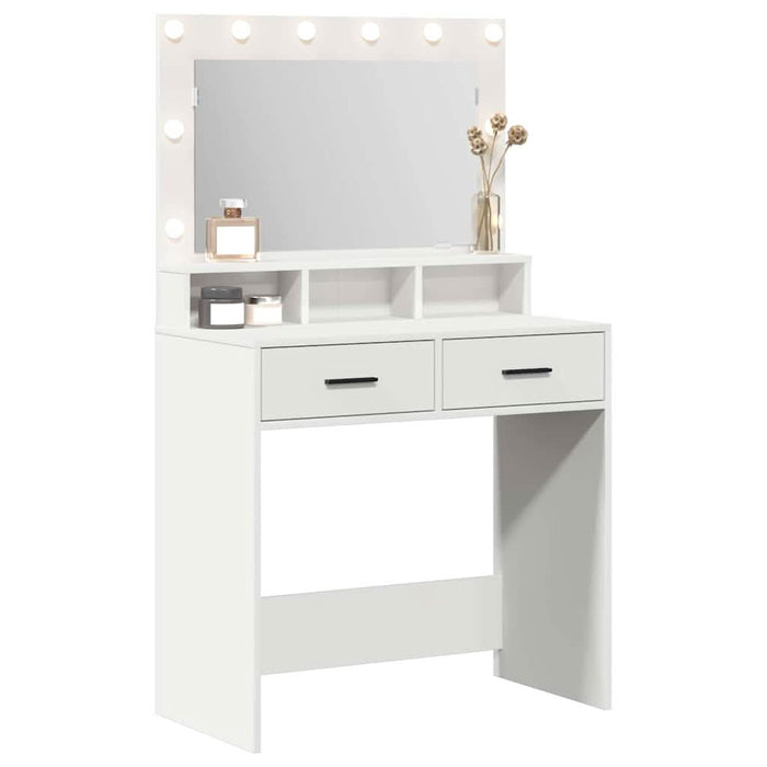 Masă de Machiaj cu sertar Alb 79 x 41 x 135 cm Lemn compozit - WALTI WALTI