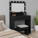 Masă de Machiaj Stejar Negru 79 x 41 x 135 cm Lemn compozit - WALTI WALTI