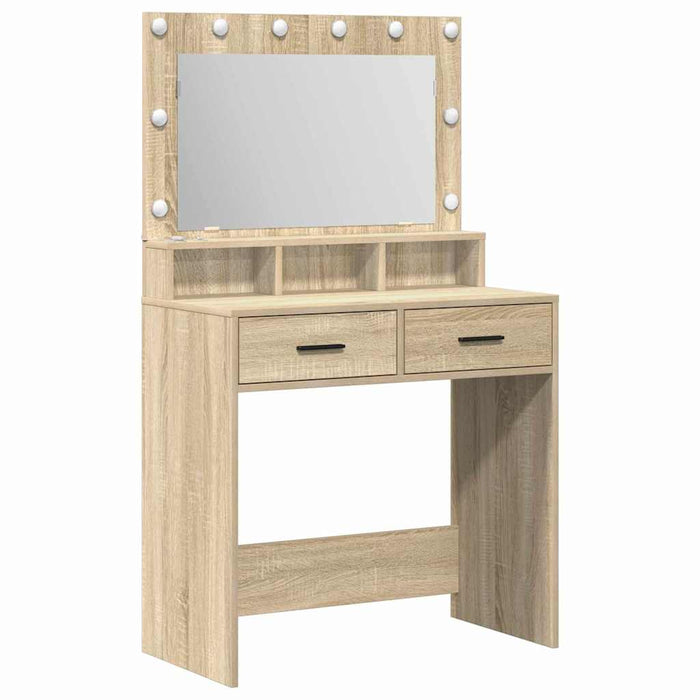 Masă de Machiaj Stejar Sonoma 79 x 41 x 135 cm Lemn compozit - WALTI WALTI