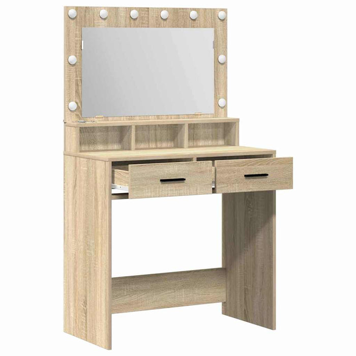 Masă de Machiaj Stejar Sonoma 79 x 41 x 135 cm Lemn compozit - WALTI WALTI