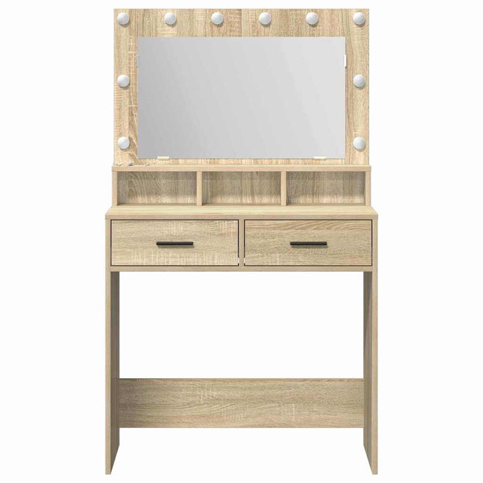 Masă de Machiaj Stejar Sonoma 79 x 41 x 135 cm Lemn compozit - WALTI WALTI