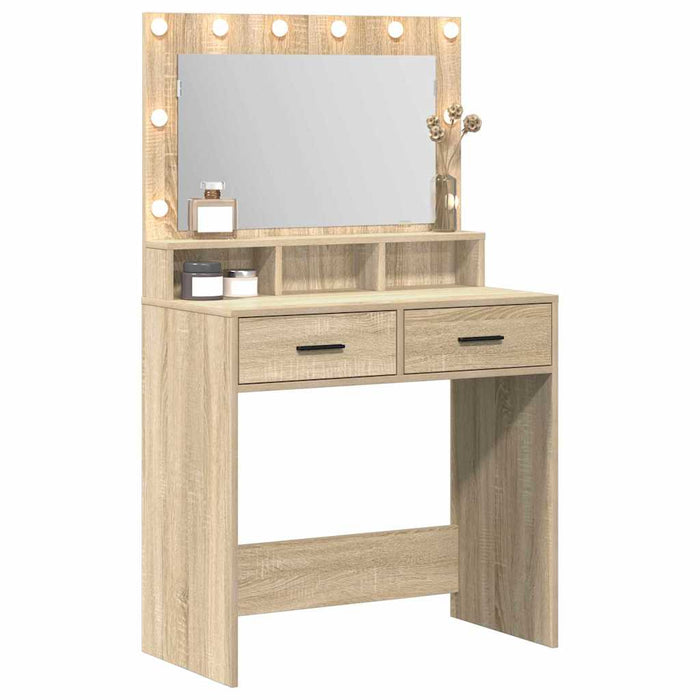 Masă de Machiaj Stejar Sonoma 79 x 41 x 135 cm Lemn compozit - WALTI WALTI