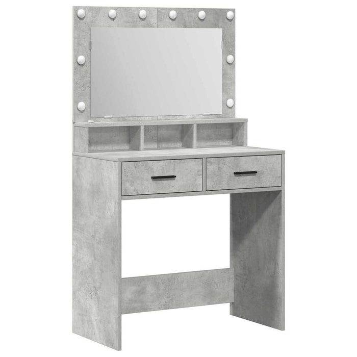 Masă de Machiaj Gri din beton 79 x 41 x 135 cm Lemn compozit - WALTI WALTI