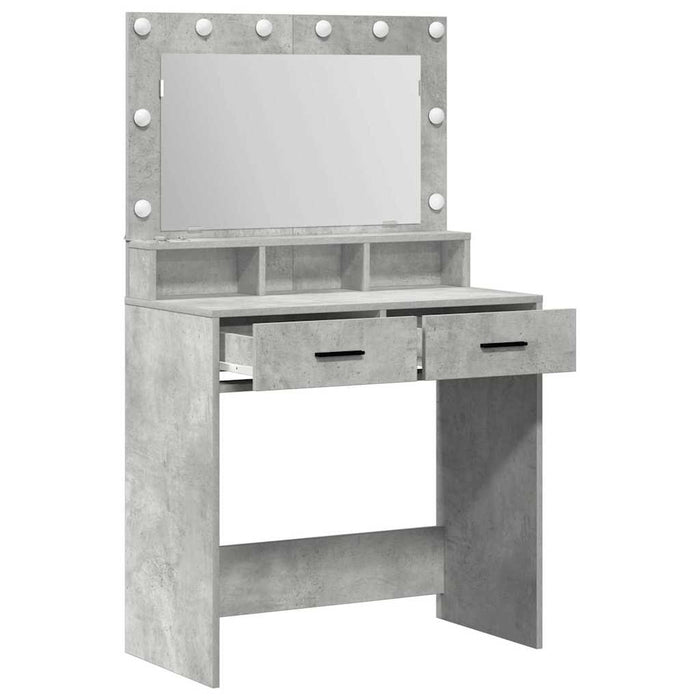 Masă de Machiaj Gri din beton 79 x 41 x 135 cm Lemn compozit - WALTI WALTI