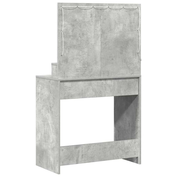 Masă de Machiaj Gri din beton 79 x 41 x 135 cm Lemn compozit - WALTI WALTI