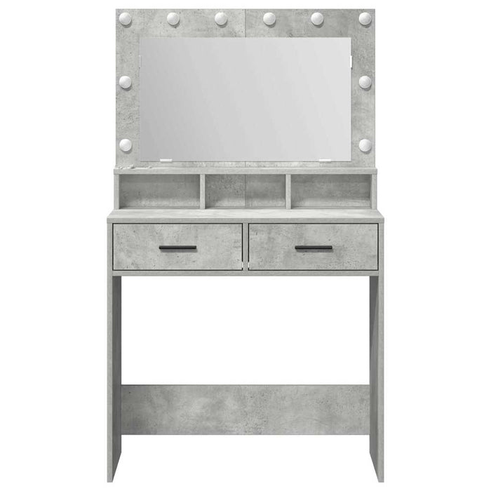 Masă de Machiaj Gri din beton 79 x 41 x 135 cm Lemn compozit - WALTI WALTI