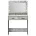Masă de Machiaj Gri din beton 79 x 41 x 135 cm Lemn compozit - WALTI WALTI
