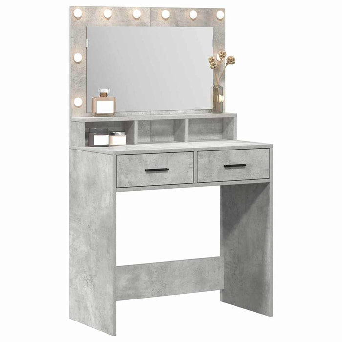 Masă de Machiaj Gri din beton 79 x 41 x 135 cm Lemn compozit - WALTI WALTI