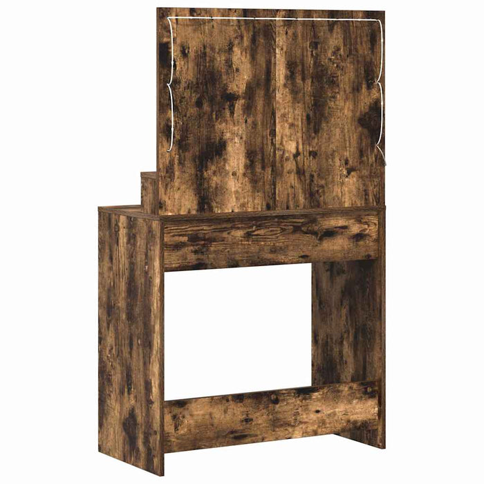 Masă de Machiaj Stejar fumuriu 79 x 41 x 135 cm Lemn compozit - WALTI WALTI