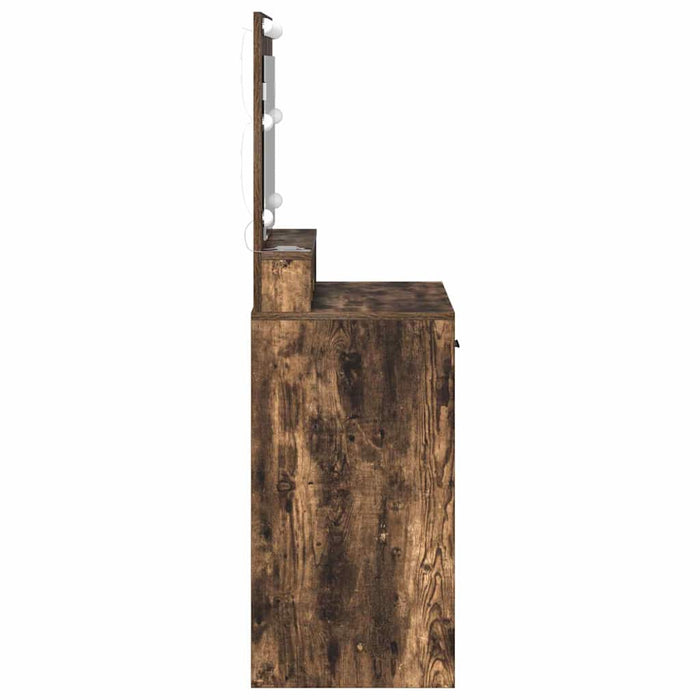 Masă de Machiaj Stejar fumuriu 79 x 41 x 135 cm Lemn compozit - WALTI WALTI