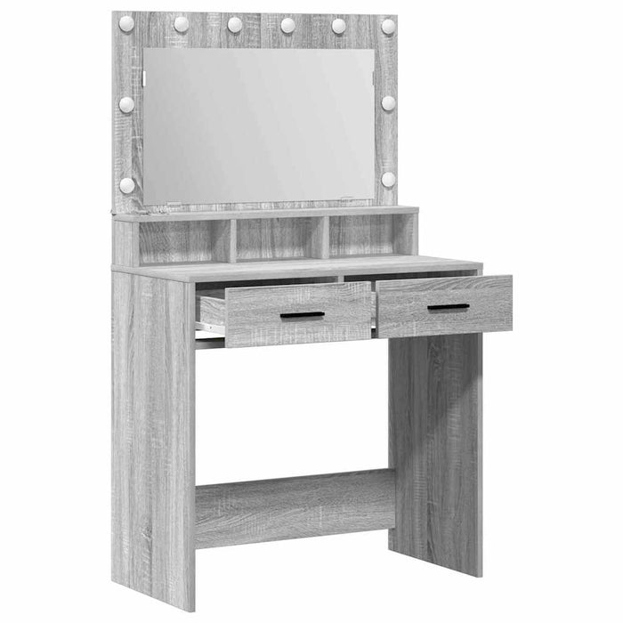 Masă de Machiaj Gri Sonoma 79 x 41 x 135 cm Lemn compozit - WALTI WALTI