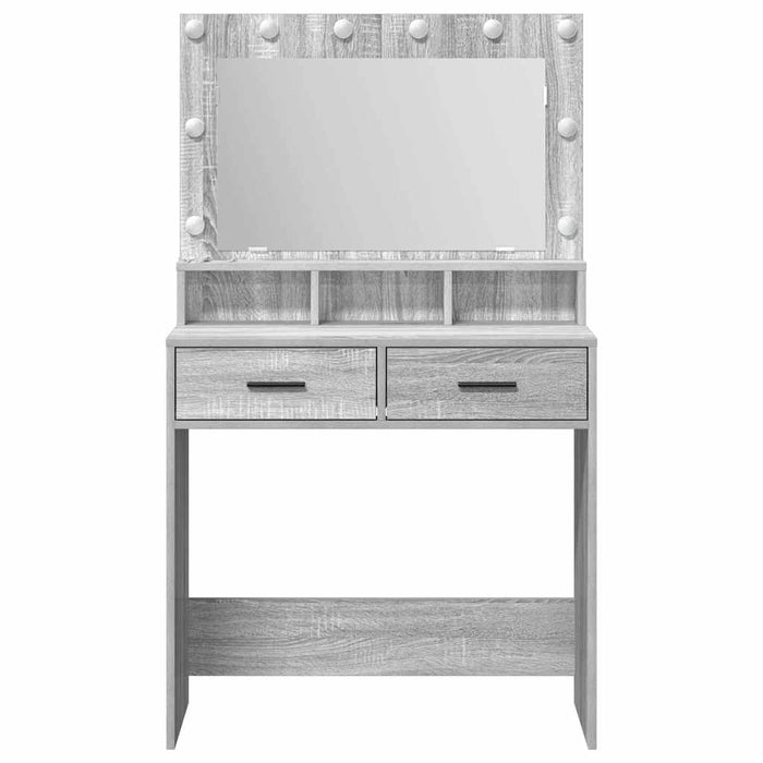 Masă de Machiaj Gri Sonoma 79 x 41 x 135 cm Lemn compozit - WALTI WALTI