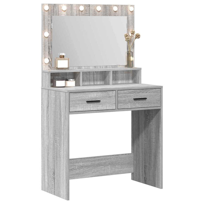 Masă de Machiaj Gri Sonoma 79 x 41 x 135 cm Lemn compozit - WALTI WALTI