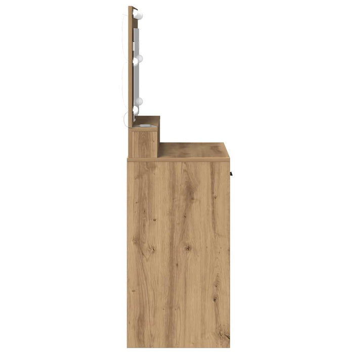 Masă de Machiaj Stejar Artizanal 79 x 41 x 135 cm Lemn compozit - WALTI WALTI