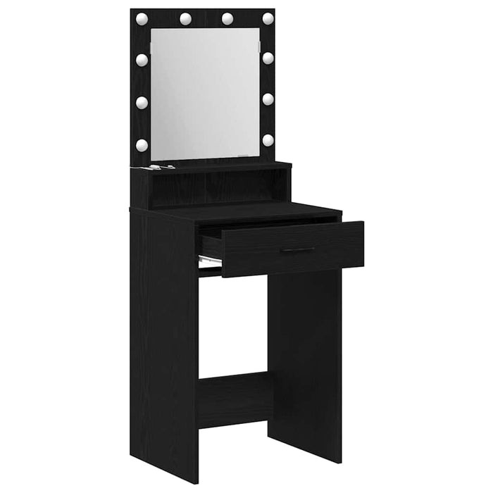 Masă de Machiaj Stejar Negru 50 x 41 x 135 cm Lemn compozit - WALTI WALTI