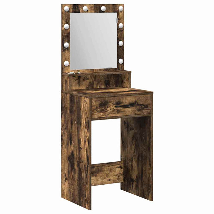Masă de Machiaj Stejar fumuriu 50 x 41 x 135 cm Lemn compozit - WALTI WALTI