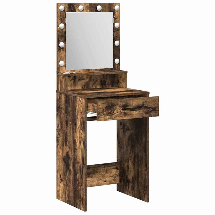 Masă de Machiaj Stejar fumuriu 50 x 41 x 135 cm Lemn compozit - WALTI WALTI