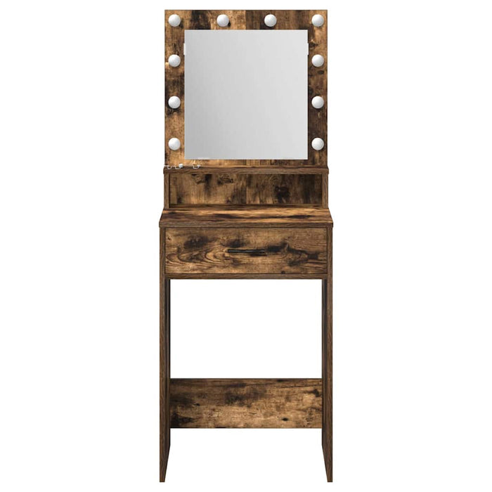 Masă de Machiaj Stejar fumuriu 50 x 41 x 135 cm Lemn compozit - WALTI WALTI