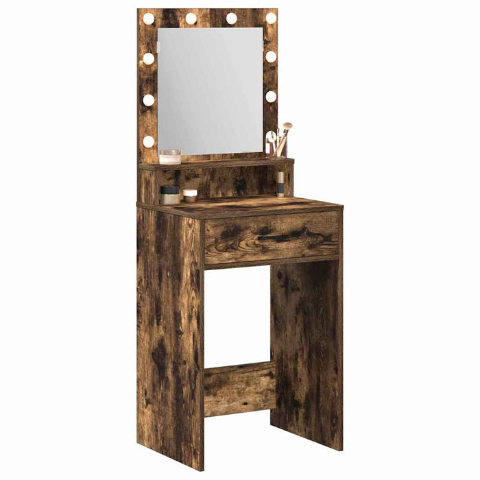 Masă de Machiaj Stejar fumuriu 50 x 41 x 135 cm Lemn compozit - WALTI WALTI