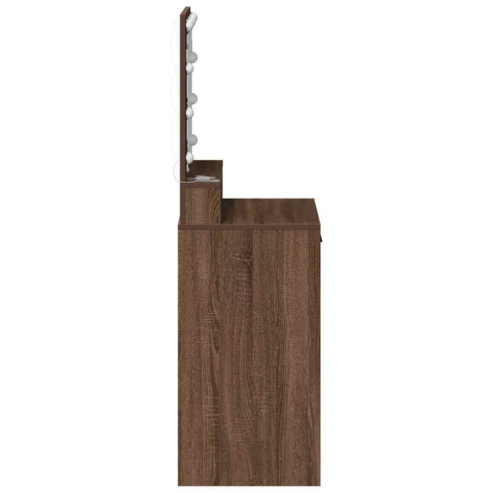 Masă de Machiaj Stejar închis 50 x 41 x 135 cm Lemn compozit - WALTI WALTI
