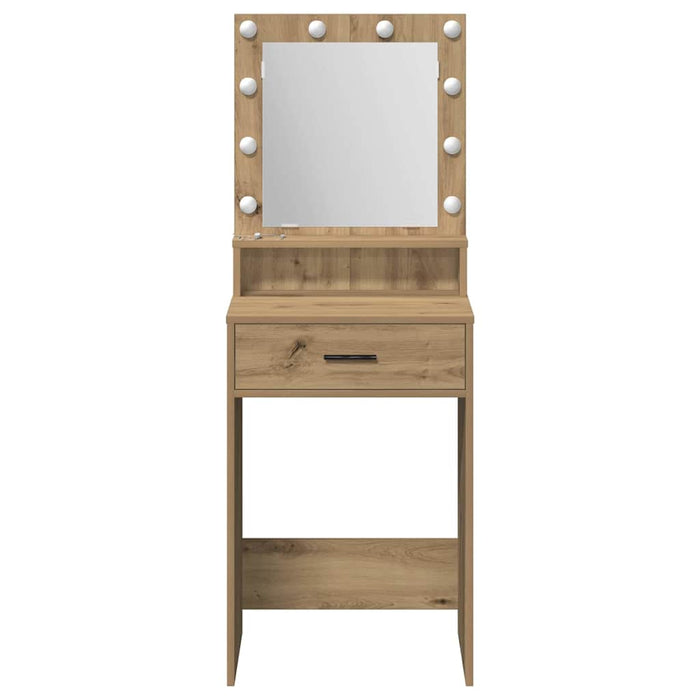 Masă de Machiaj Stejar Artizanal 50 x 41 x 135 cm Lemn compozit - WALTI WALTI