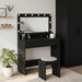 Masă de Machiaj Stejar Negru 100 x 41 x 135 cm Lemn compozit - WALTI WALTI