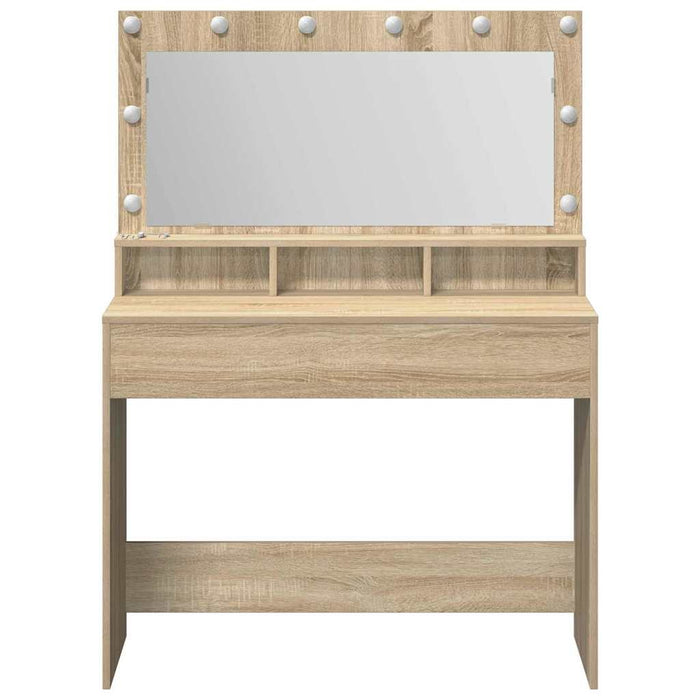 Masă de Machiaj Stejar Sonoma 100 x 41 x 135 cm Lemn compozit - WALTI WALTI