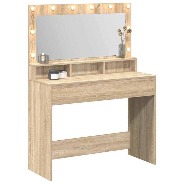 Masă de Machiaj Stejar Sonoma 100 x 41 x 135 cm Lemn compozit - WALTI WALTI