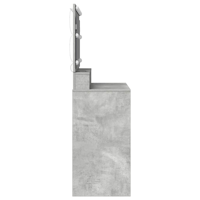 Masă de Machiaj Gri din beton 100 x 41 x 135 cm Lemn compozit - WALTI WALTI