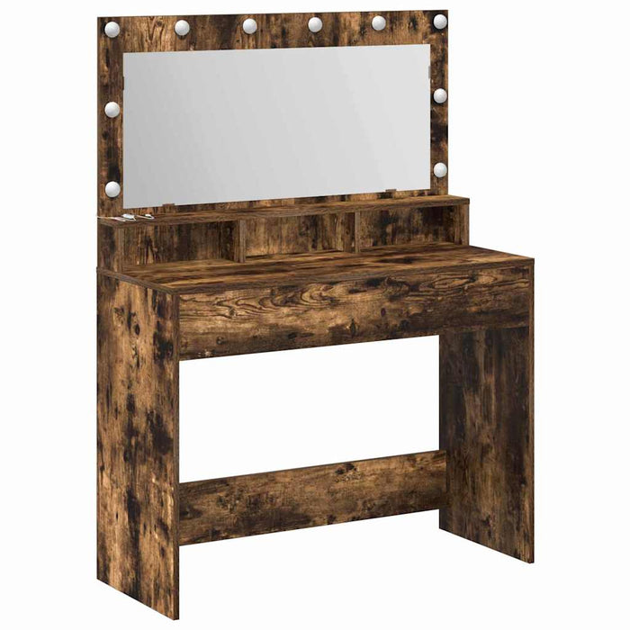 Masă de Machiaj Stejar fumuriu 100 x 41 x 135 cm Lemn compozit - WALTI WALTI