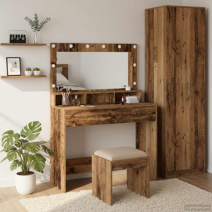 Masă de Machiaj Lemn vechi 100 x 41 x 135 cm Lemn compozit - WALTI WALTI
