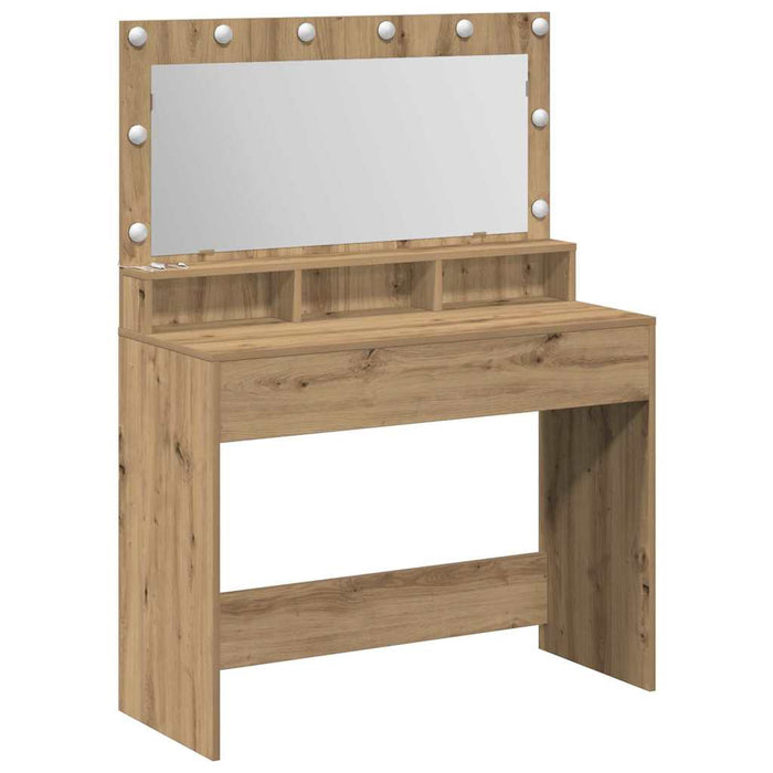 Masă de Machiaj cu raft Stejar Artizanal 100 x 41 x 135 cm - WALTI WALTI
