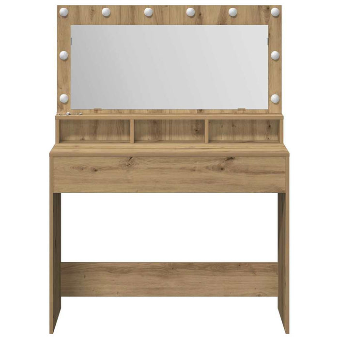 Masă de Machiaj cu raft Stejar Artizanal 100 x 41 x 135 cm - WALTI WALTI
