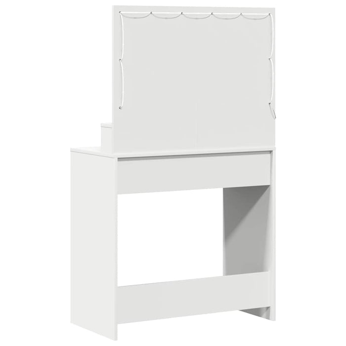 Masă de Machiaj cu raft Alb 75,5 x 41 x 135 cm Lemn compozit - WALTI WALTI