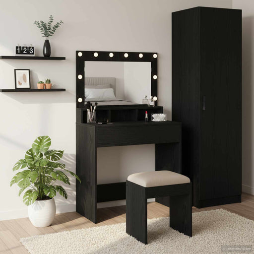 Masă de Machiaj Stejar Negru 75,5 x 41 x 135 cm Lemn compozit - WALTI WALTI