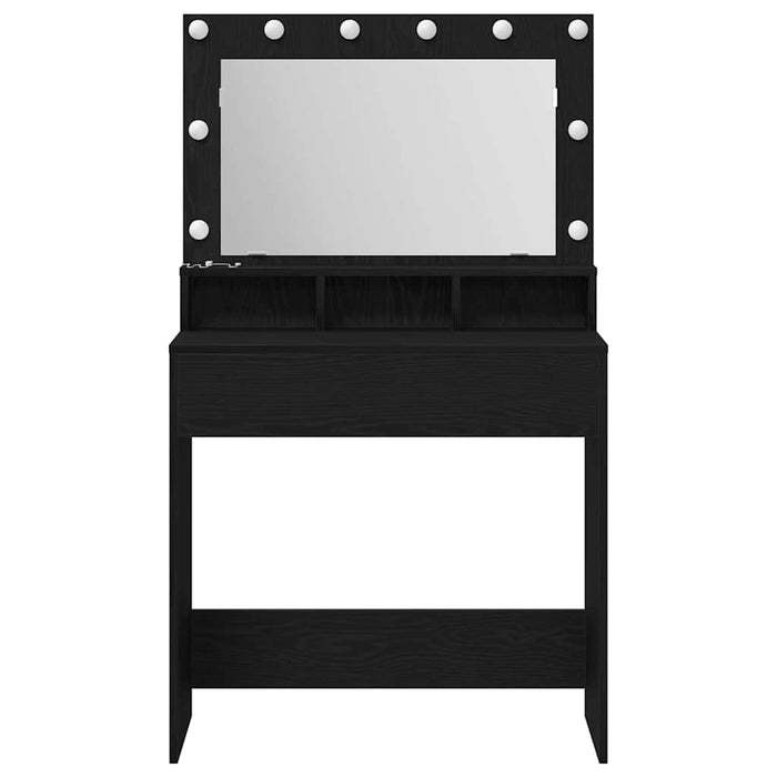 Masă de Machiaj Stejar Negru 75,5 x 41 x 135 cm Lemn compozit - WALTI WALTI