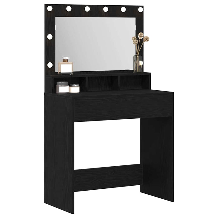 Masă de Machiaj Stejar Negru 75,5 x 41 x 135 cm Lemn compozit - WALTI WALTI
