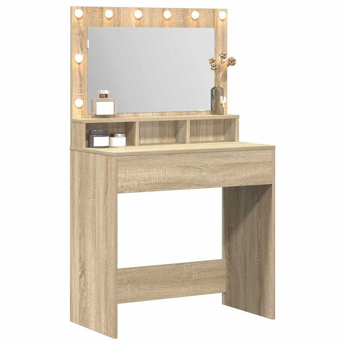 Masă de Machiaj Stejar Sonoma 75,5 x 41 x 135 cm Lemn compozit - WALTI WALTI