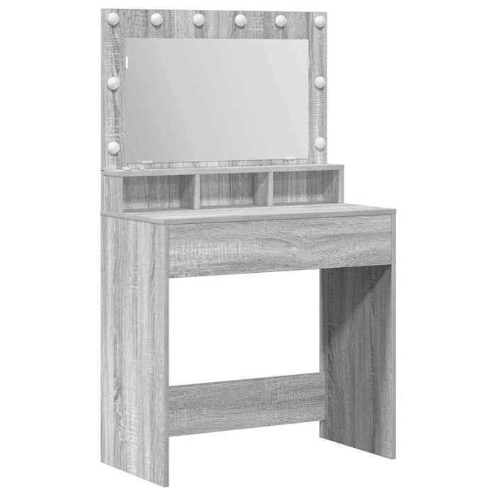 Masă de Machiaj Gri Sonoma 75,5 x 41 x 135 cm Lemn compozit - WALTI WALTI