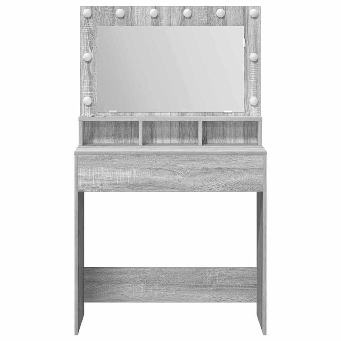 Masă de Machiaj Gri Sonoma 75,5 x 41 x 135 cm Lemn compozit - WALTI WALTI