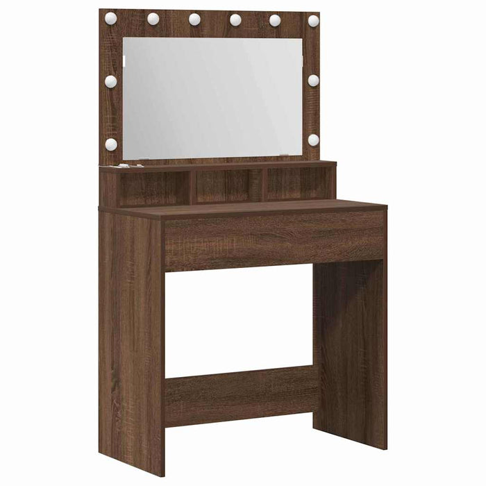 Masă de Machiaj Stejar închis 75,5 x 41 x 135 cm Lemn compozit - WALTI WALTI