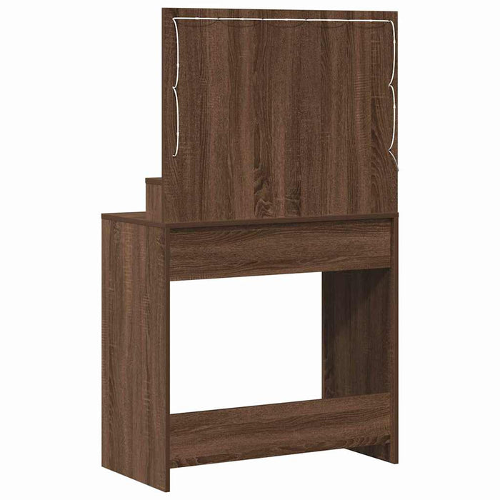 Masă de Machiaj Stejar închis 75,5 x 41 x 135 cm Lemn compozit - WALTI WALTI