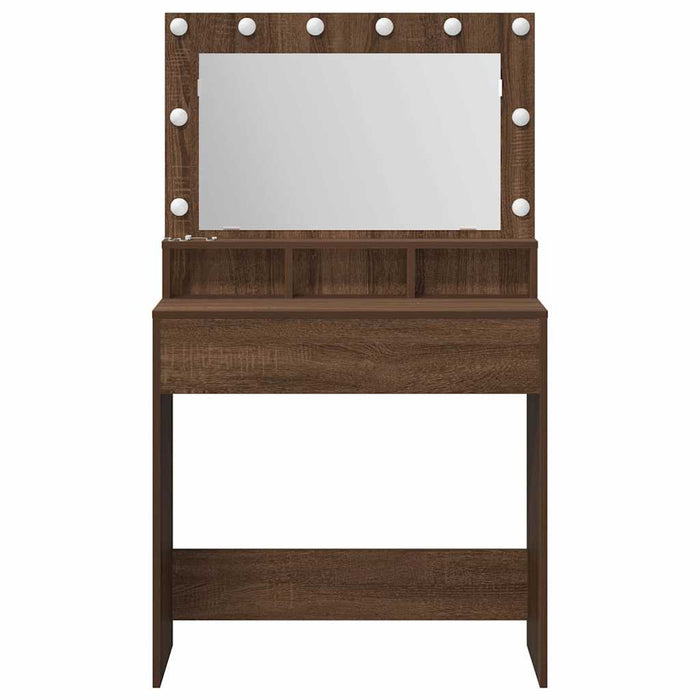Masă de Machiaj Stejar închis 75,5 x 41 x 135 cm Lemn compozit - WALTI WALTI