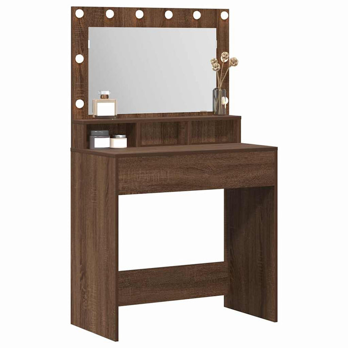 Masă de Machiaj Stejar închis 75,5 x 41 x 135 cm Lemn compozit - WALTI WALTI