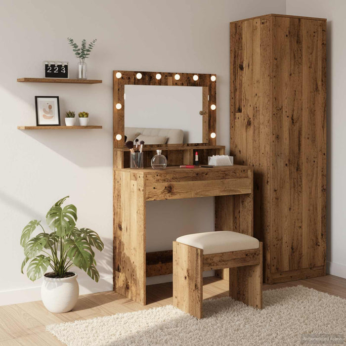 Masă de Machiaj Lemn vechi 75,5 x 41 x 135 cm Lemn compozit - WALTI WALTI