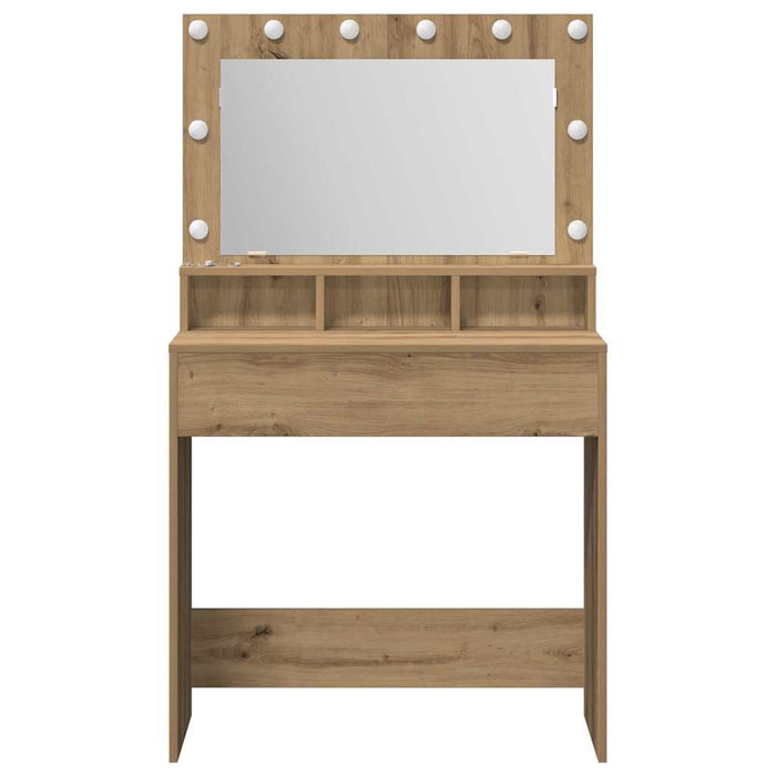 Masă de Machiaj cu raft Stejar Artizanal 75,5 x 41 x 135 cm - WALTI WALTI