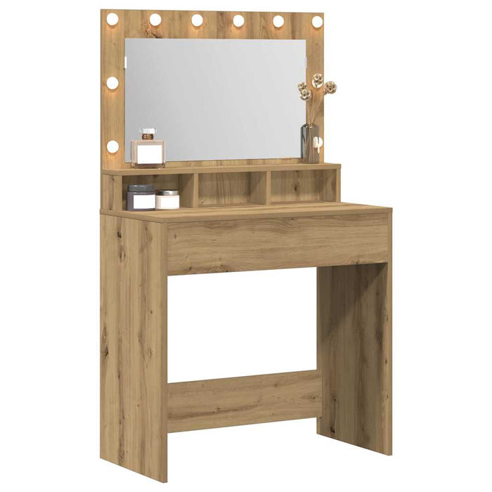 Masă de Machiaj cu raft Stejar Artizanal 75,5 x 41 x 135 cm - WALTI WALTI