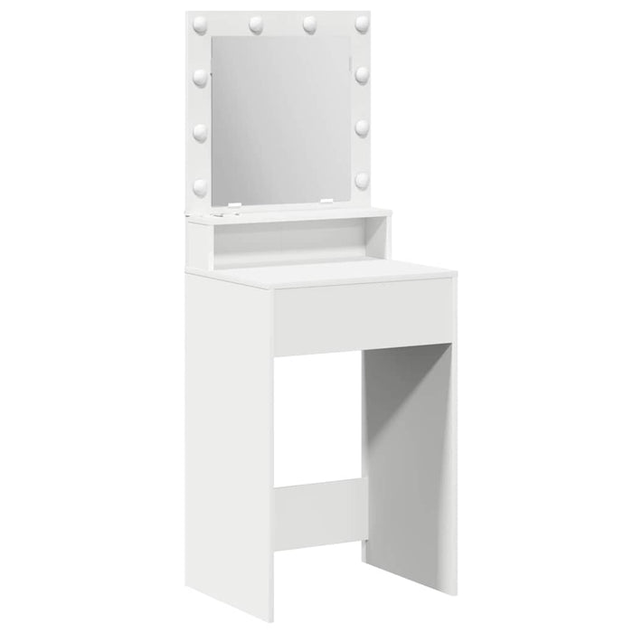 Masă de Machiaj cu raft Alb 50 x 41 x 135 cm Lemn compozit - WALTI WALTI