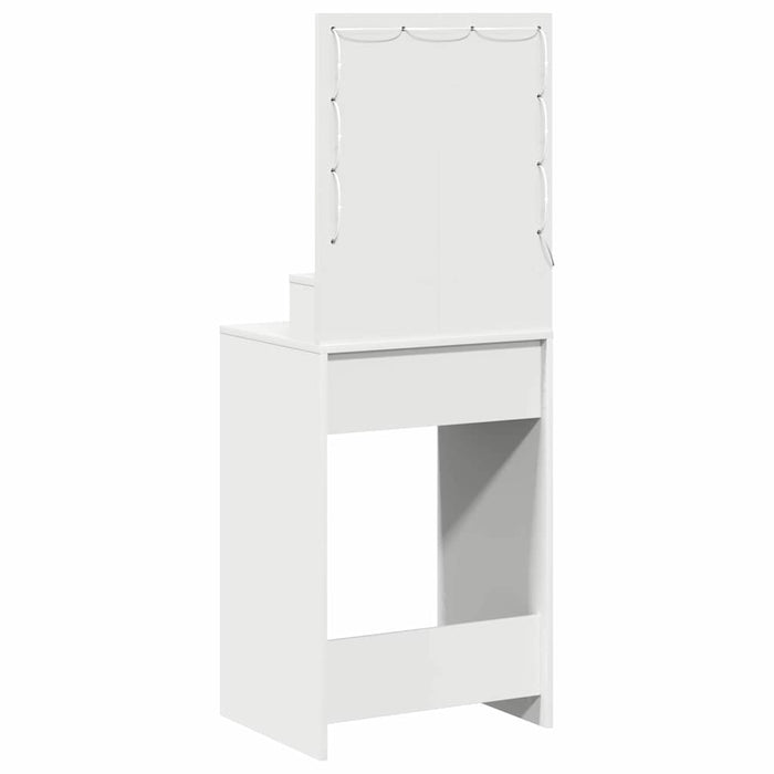 Masă de Machiaj cu raft Alb 50 x 41 x 135 cm Lemn compozit - WALTI WALTI