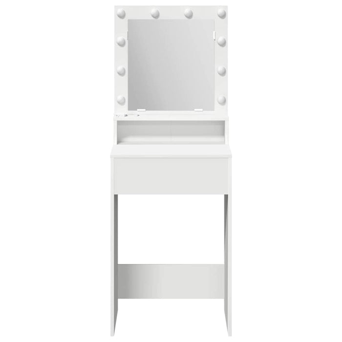 Masă de Machiaj cu raft Alb 50 x 41 x 135 cm Lemn compozit - WALTI WALTI